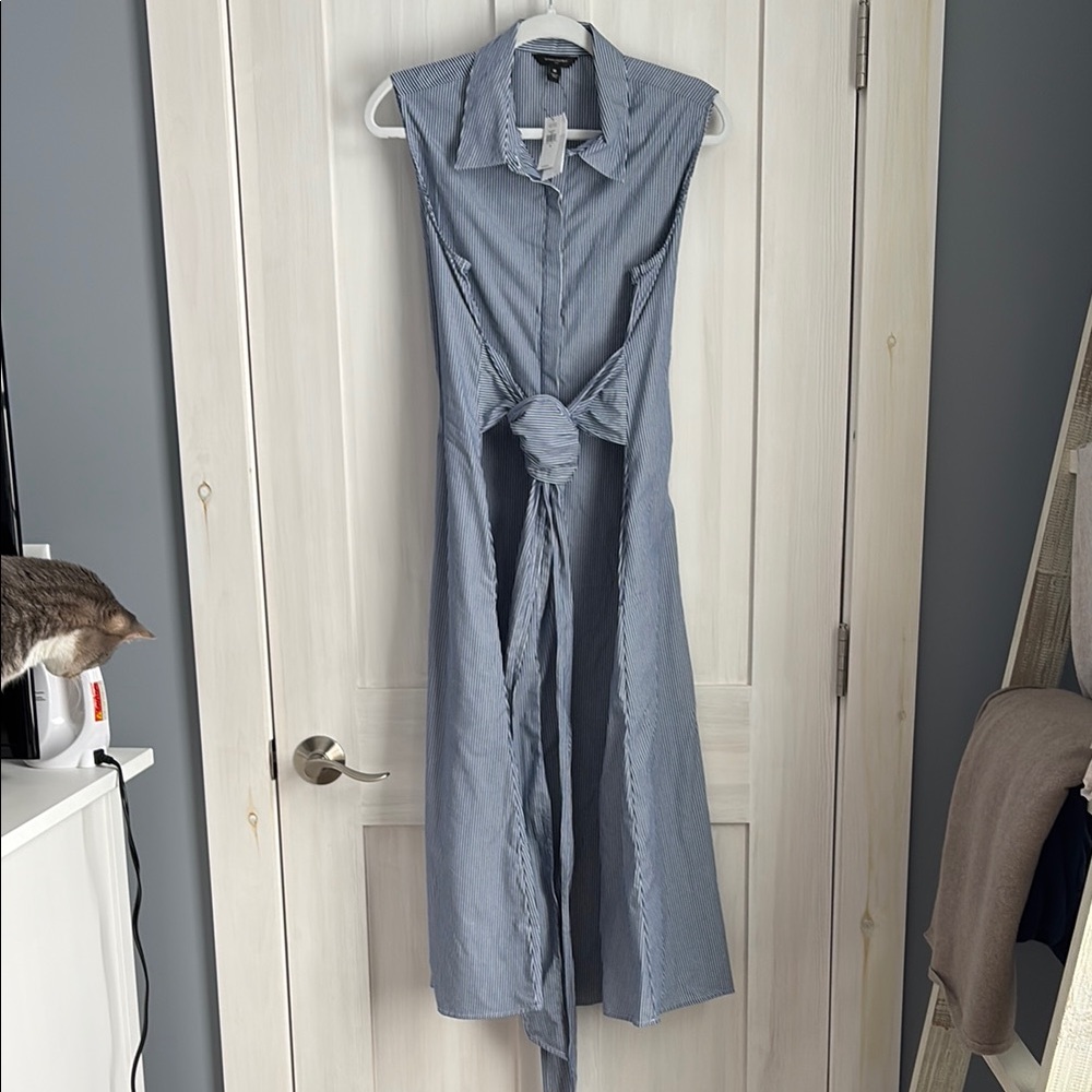 Stylish Blue Sleeveless Dress